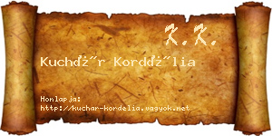 Kuchár Kordélia névjegykártya